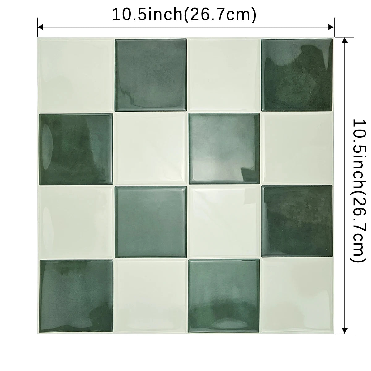 10/30 PC 3D Mozaika Samoprzylepna Płytka Ścienna do Kuchni, Nadaje Się Do Dekoracji Ścian Kuchennych, Kwadratowa 10,5" x 10,5" 2