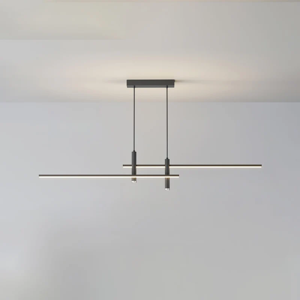 Lampa wisząca nad stół LED 90–150 cm – liniowa lampa czarna lub złota, ściemnialna, 3 długości
