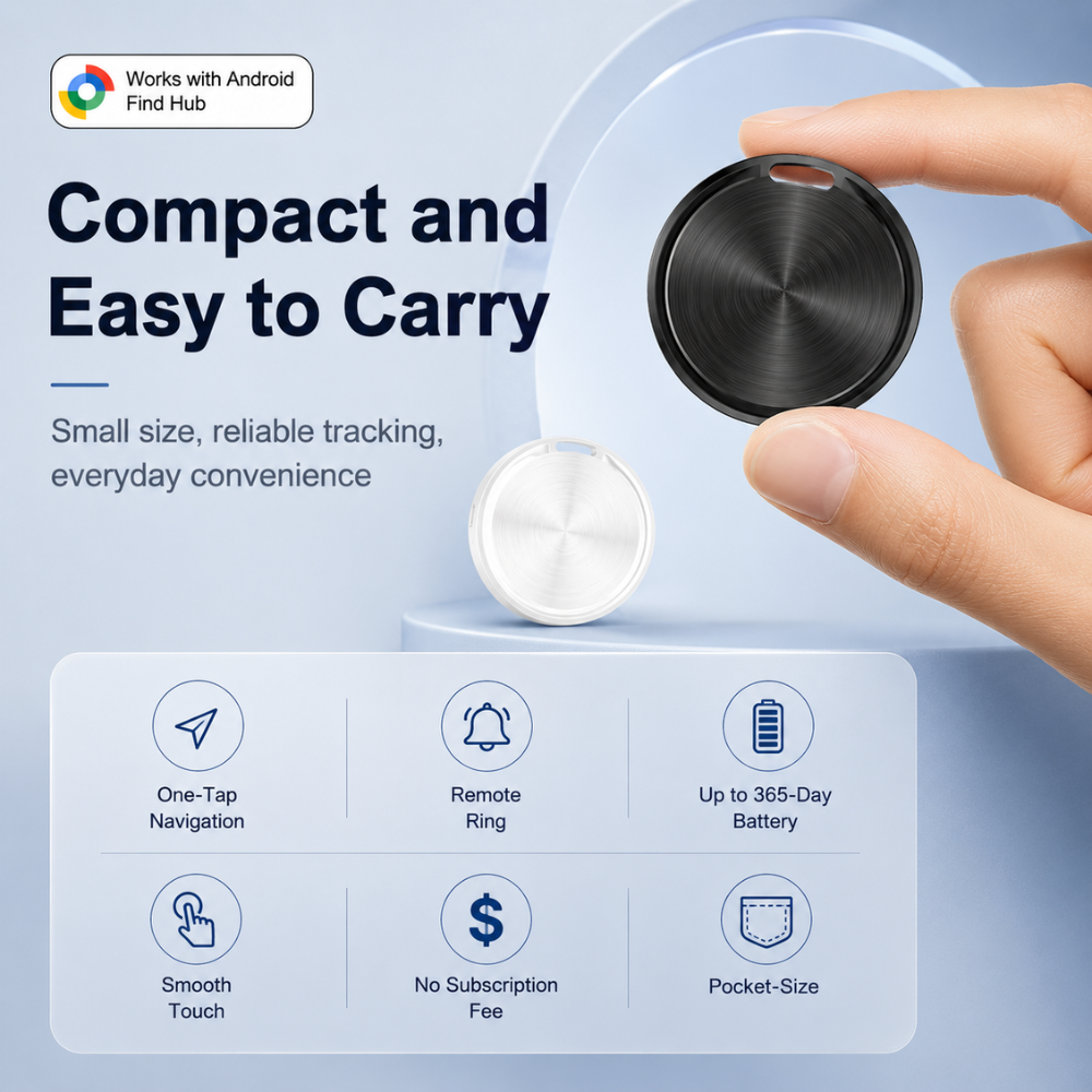 Lokalizator do kluczy Bluetooth do Androida – smart tag z Google Find Hub i alarmem dźwiękowym