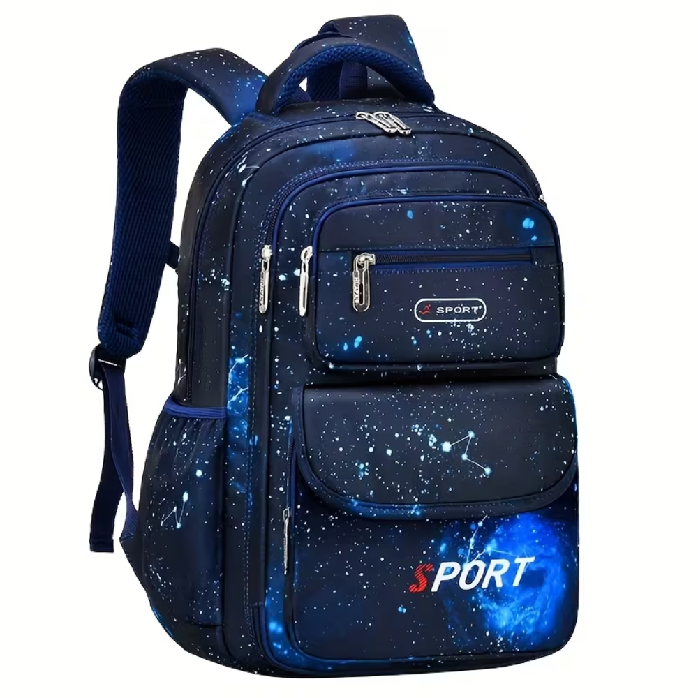 Plecak szkolny kosmos z astronautą – wodoodporny plecak z wieloma kies – 1