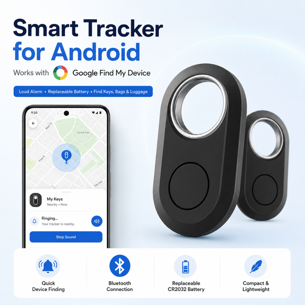Lokalizator do kluczy Bluetooth – smart tag do Apple Znajdź i Google Find My Device, z alarmem