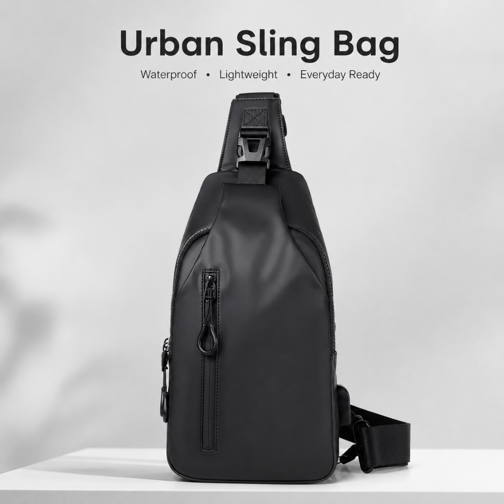Torba Crossbody Sling na Ramię – Lekka Wodoodporna Saszetka z Regulowanym Paskiem do Podróży