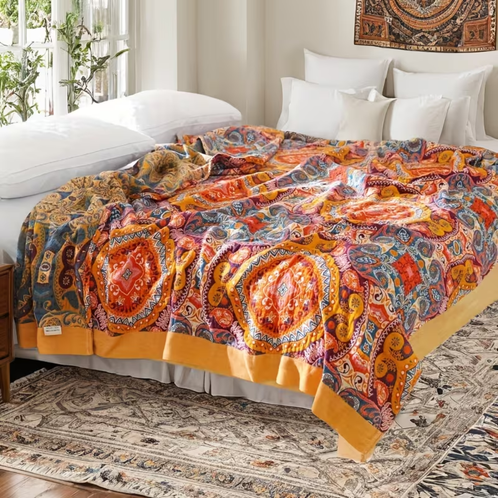 Bohomian Koc Boho | Dwustronny, Oddychający Wzór Paisley 2