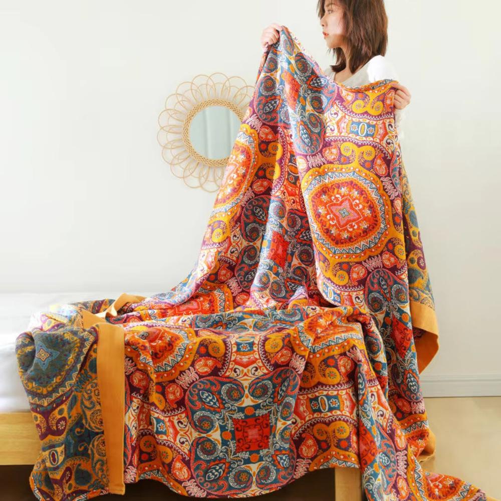 Bohomian Koc Boho | Dwustronny, Oddychający Wzór Paisley 3