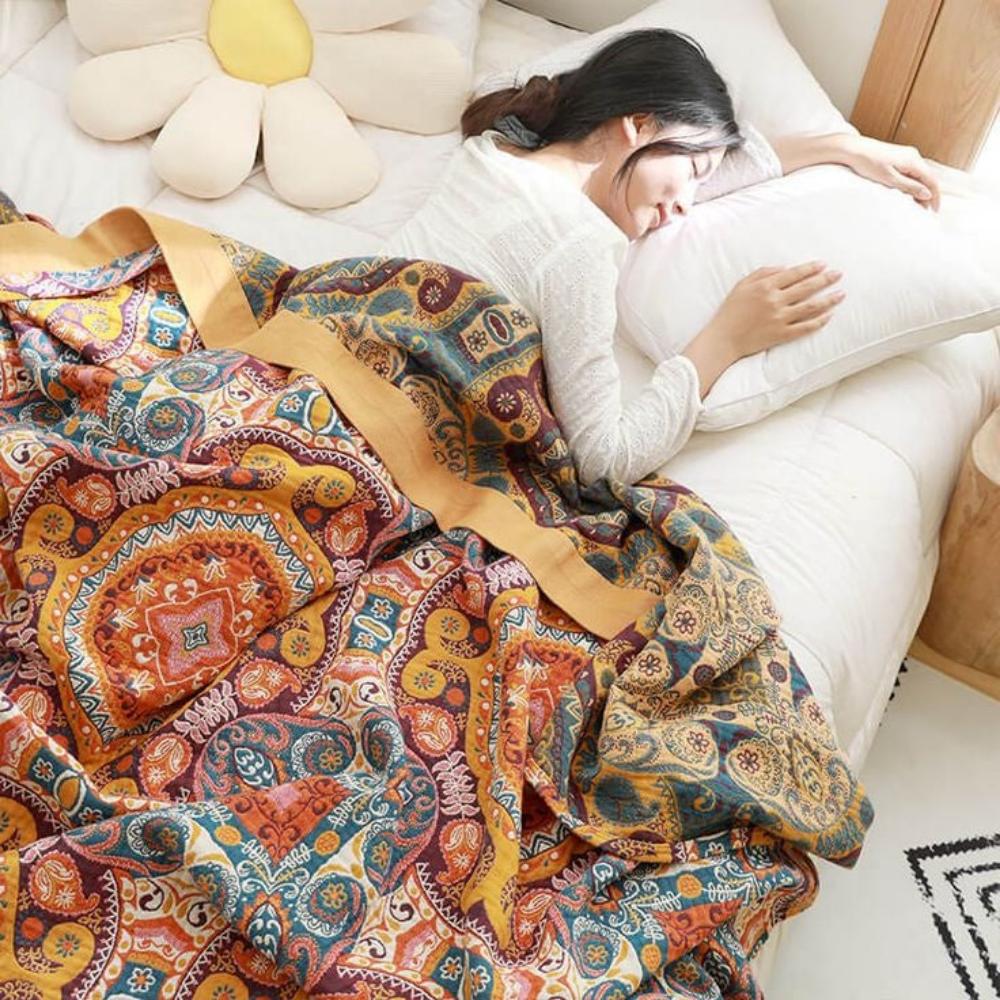 Bohomian Koc Boho | Dwustronny, Oddychający Wzór Paisley 4