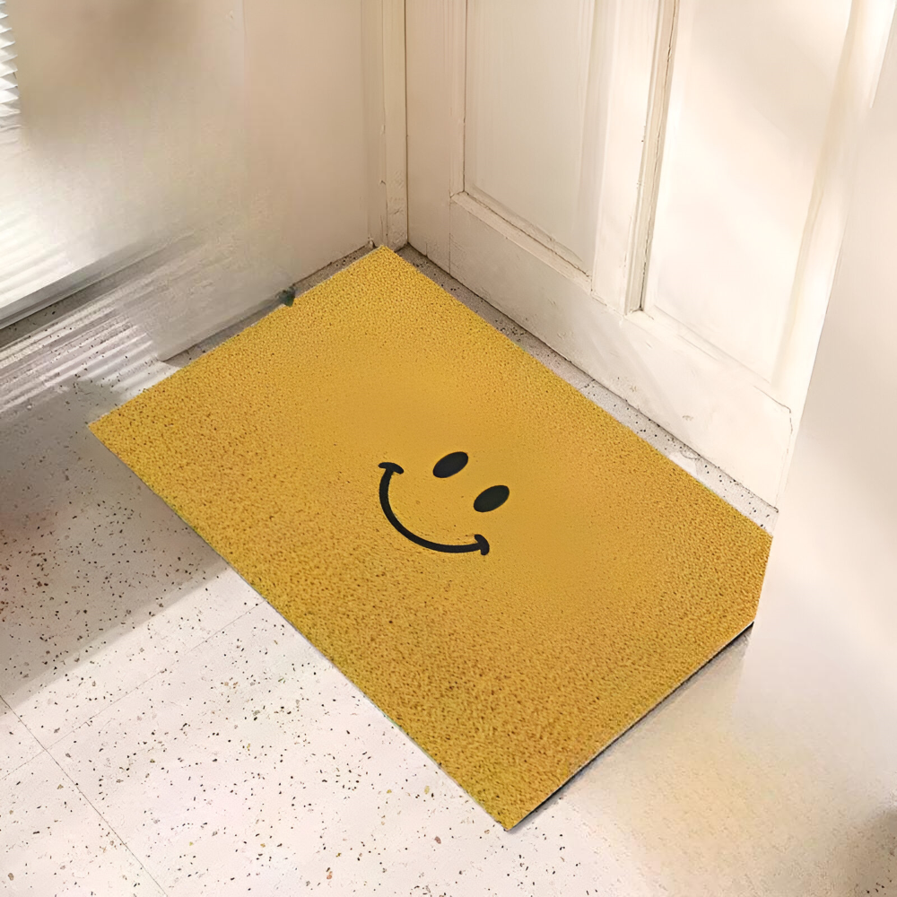 Wycieraczka pod drzwi 40x60 cm – antypoślizgowa mata wewnętrzna z uśmiechem, 6 wzorów