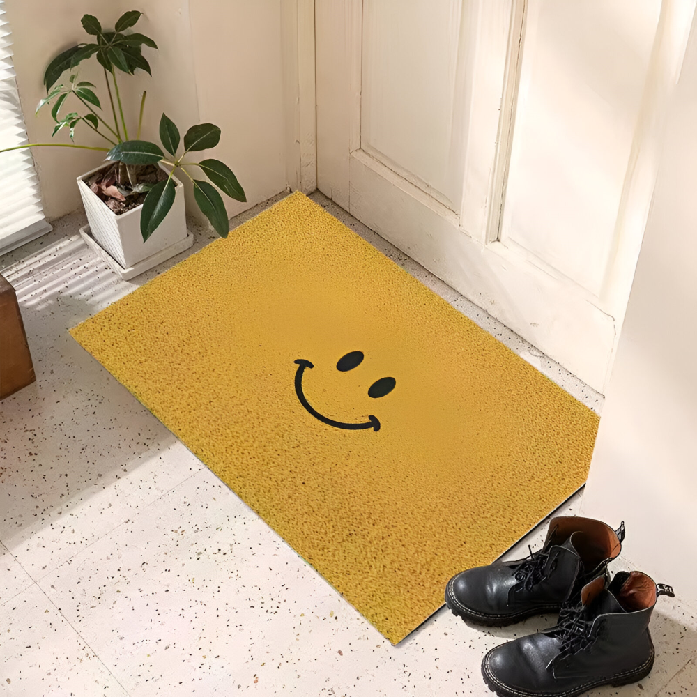 Wycieraczka pod drzwi 40x60 cm – antypoślizgowa mata wewnętrzna z uśmiechem, 6 wzorów