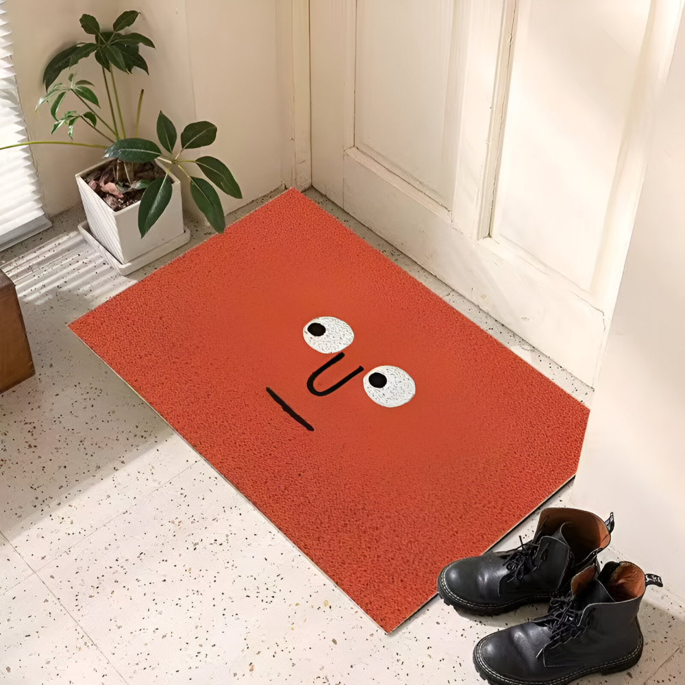 Wycieraczka pod drzwi 40x60 cm – antypoślizgowa mata wewnętrzna z uśmiechem, 6 wzorów