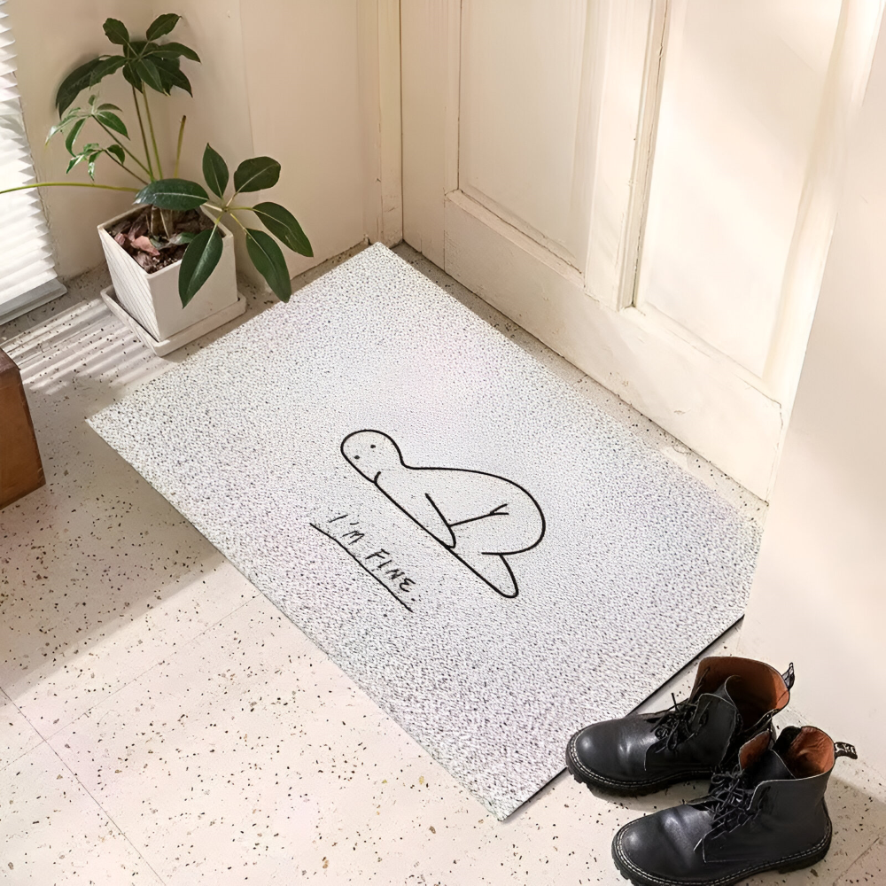 Wycieraczka pod drzwi 40x60 cm – antypoślizgowa mata wewnętrzna z uśmiechem, 6 wzorów