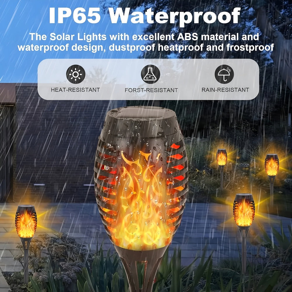 Elegancka Lampa Ogrodowa Stojąca - Wodoodporna ABS z Migoczącym Płomieniem do Oświetlenia Ogrodu 4