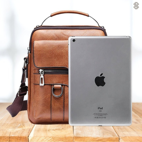 Elegancka Męska Torba na Ramię 22x8x26cm - Wysokiej Jakości Czarna Skóra na Każdą Okazję 4