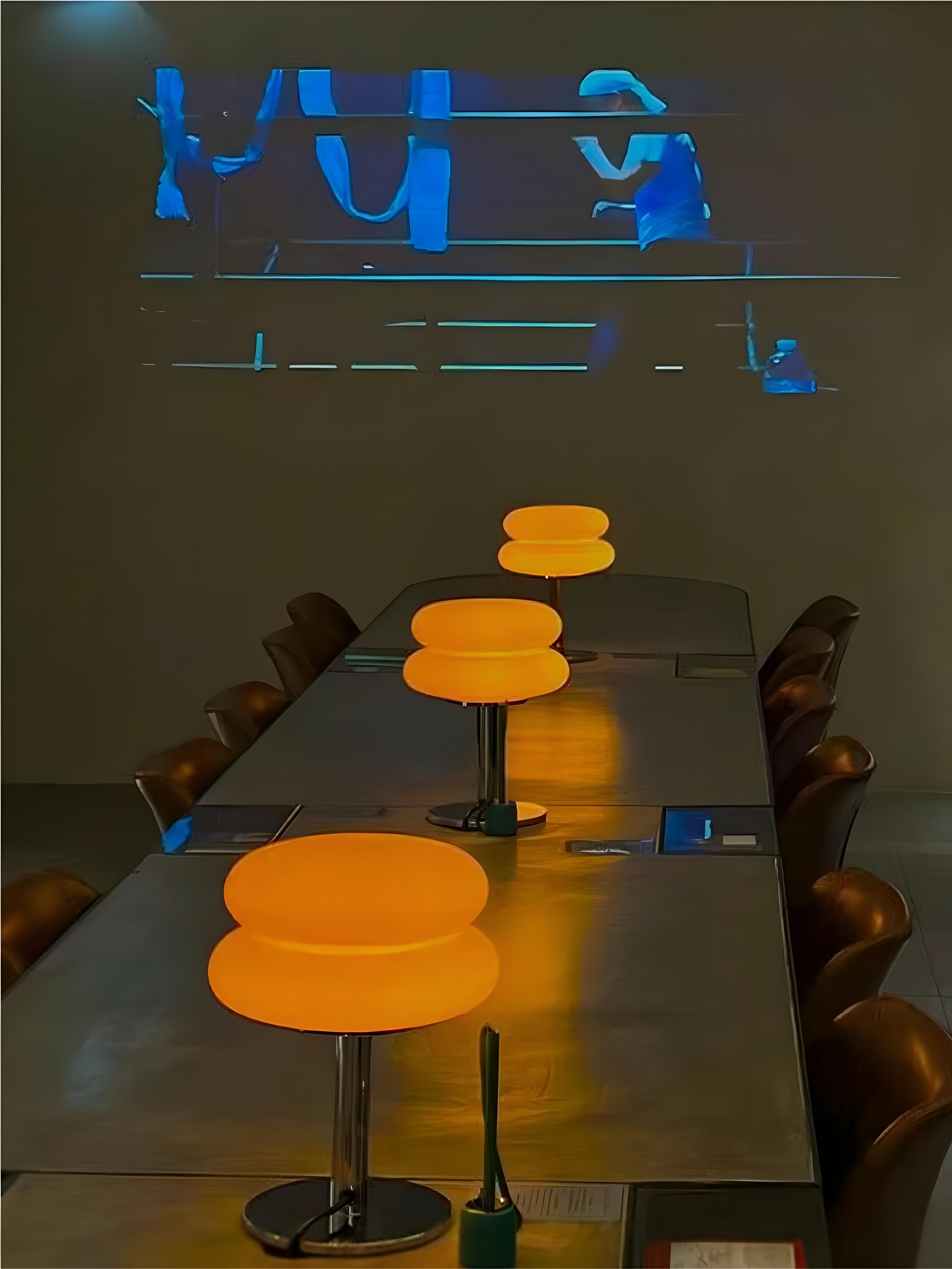 Elegancka Szklana Lampa Stołowa - Ciepłe Odcienie dla Przytulnego Wnętrza 6
