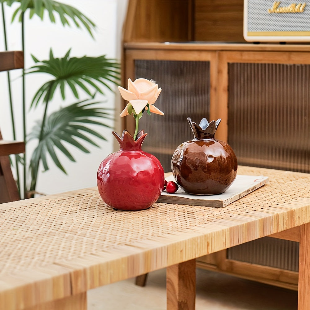 Elegancki Ceramiczny Wazon Podłogowy - Granatowy Teksturowany Styl do Wnętrza 1
