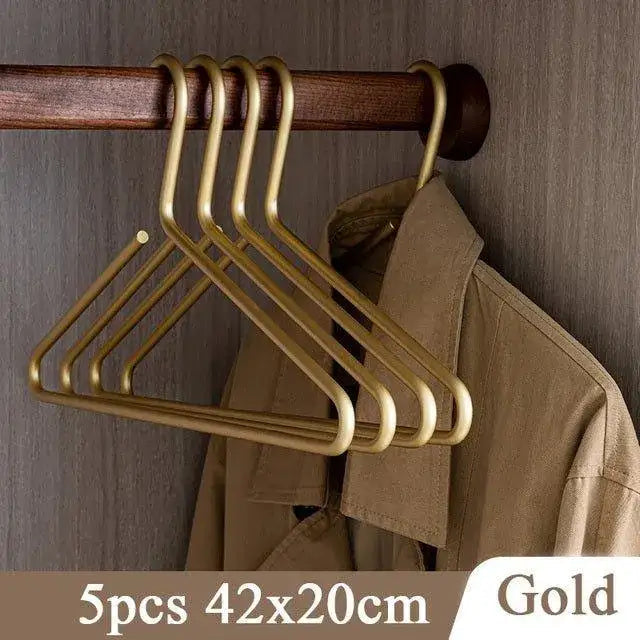 Elegancki Metalowy Wieszak na Ubrania 42x20cm - Matowe Złote i Srebrne Akcenty do Garderoby 6