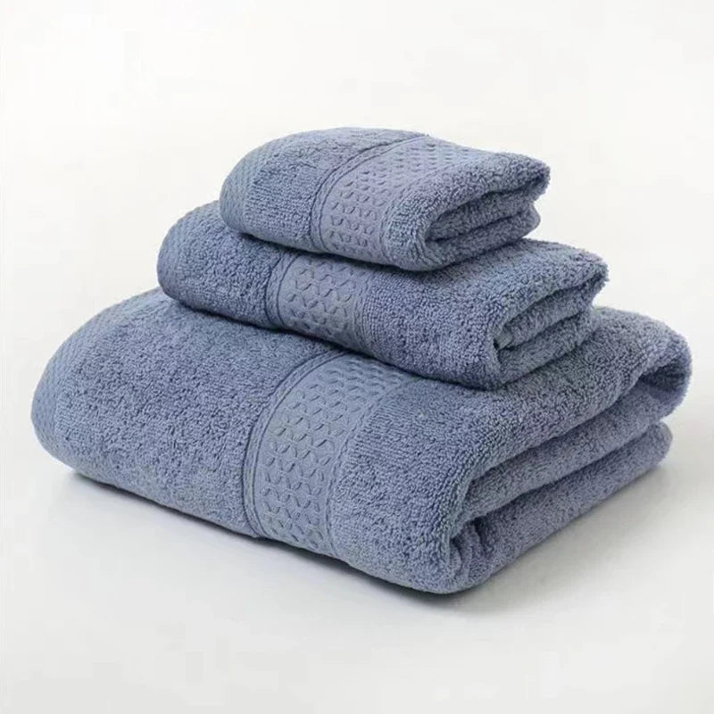 Elegancki Minimalistyczny Zestaw Ręczników Kąpielowych 3-Częściowy - Ultra Miękka Bawełna Organic w Kolorze Białym 0