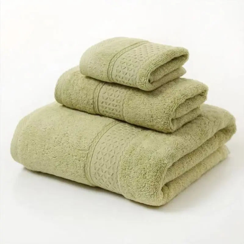 Elegancki Minimalistyczny Zestaw Ręczników Kąpielowych 3-Częściowy - Ultra Miękka Bawełna Organic w Kolorze Białym 4