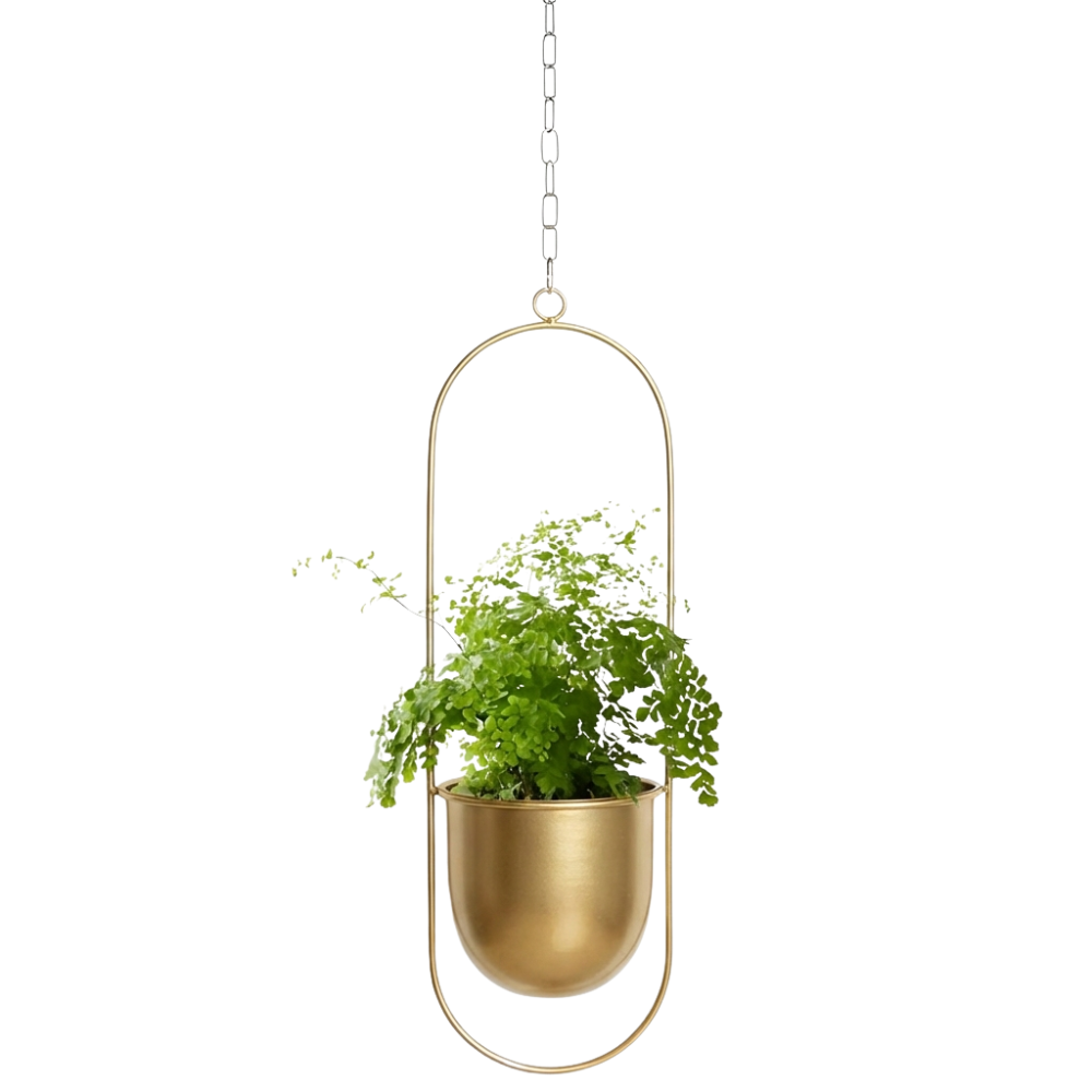 Kwietnik wiszący metalowy 34 lub 52 cm – doniczka wisząca z łańcuchem i hakiem, 4 kolory