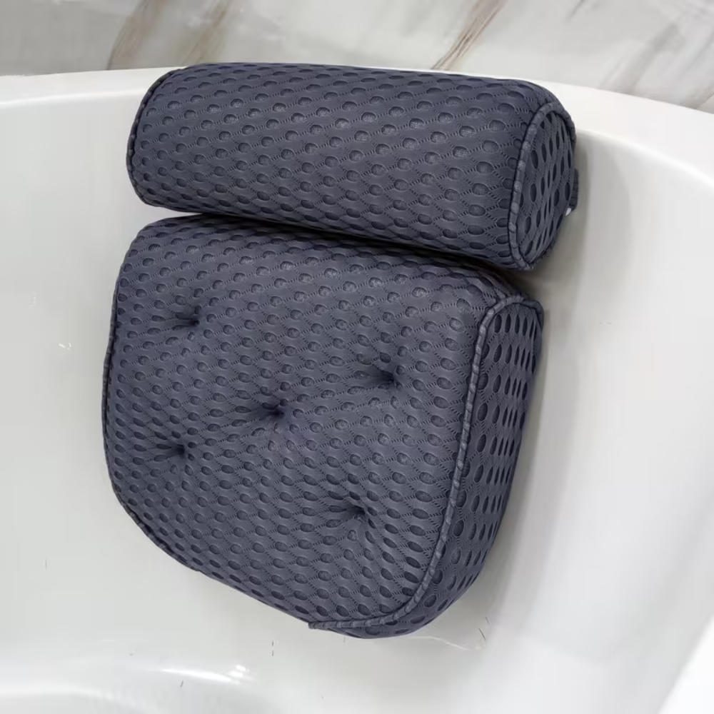 Ergonomiczna poduszka do kąpieli – oddychająca poduszka do kąpieli z siateczką 3D zapewniającą wygodę szyi i pleców 9