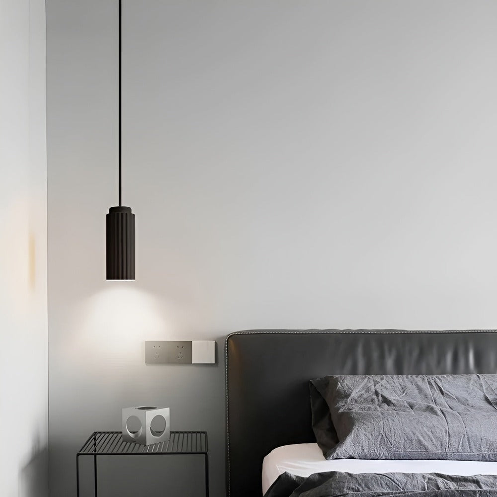 Falista lampa sufitowa w stylu nordyckim – cylindryczna lampa wisząca 4