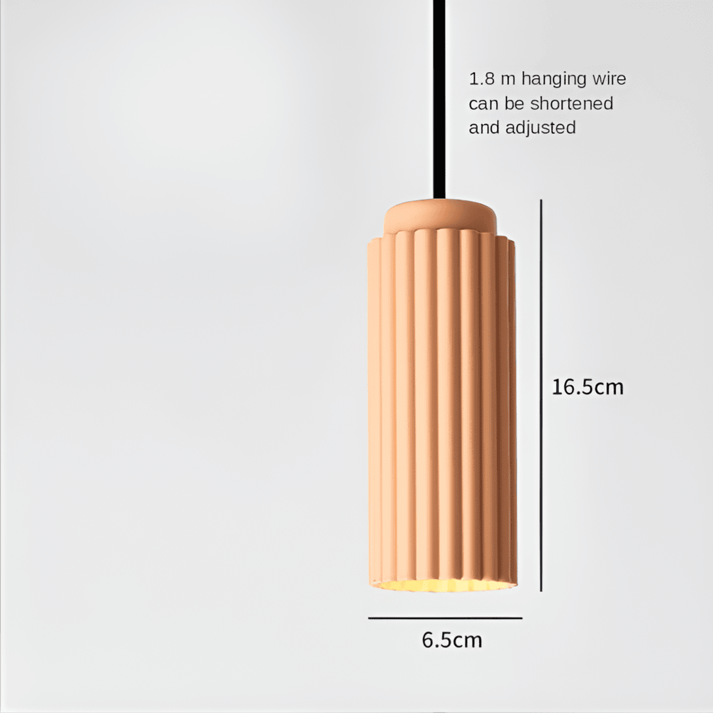 Falista lampa sufitowa w stylu nordyckim – cylindryczna lampa wisząca 8