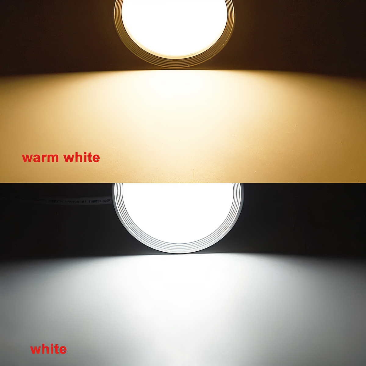 Oczko sufitowe LED ultra slim – oprawa natynkowa Ø 7,5 do 12,5 cm, 3 kolory i 3 barwy światła