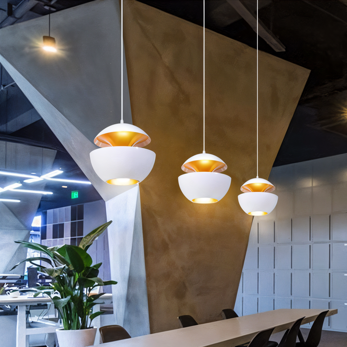 Lampa wisząca Apfel – artystyczna czarno-biała lampa wisząca E27 nad stół