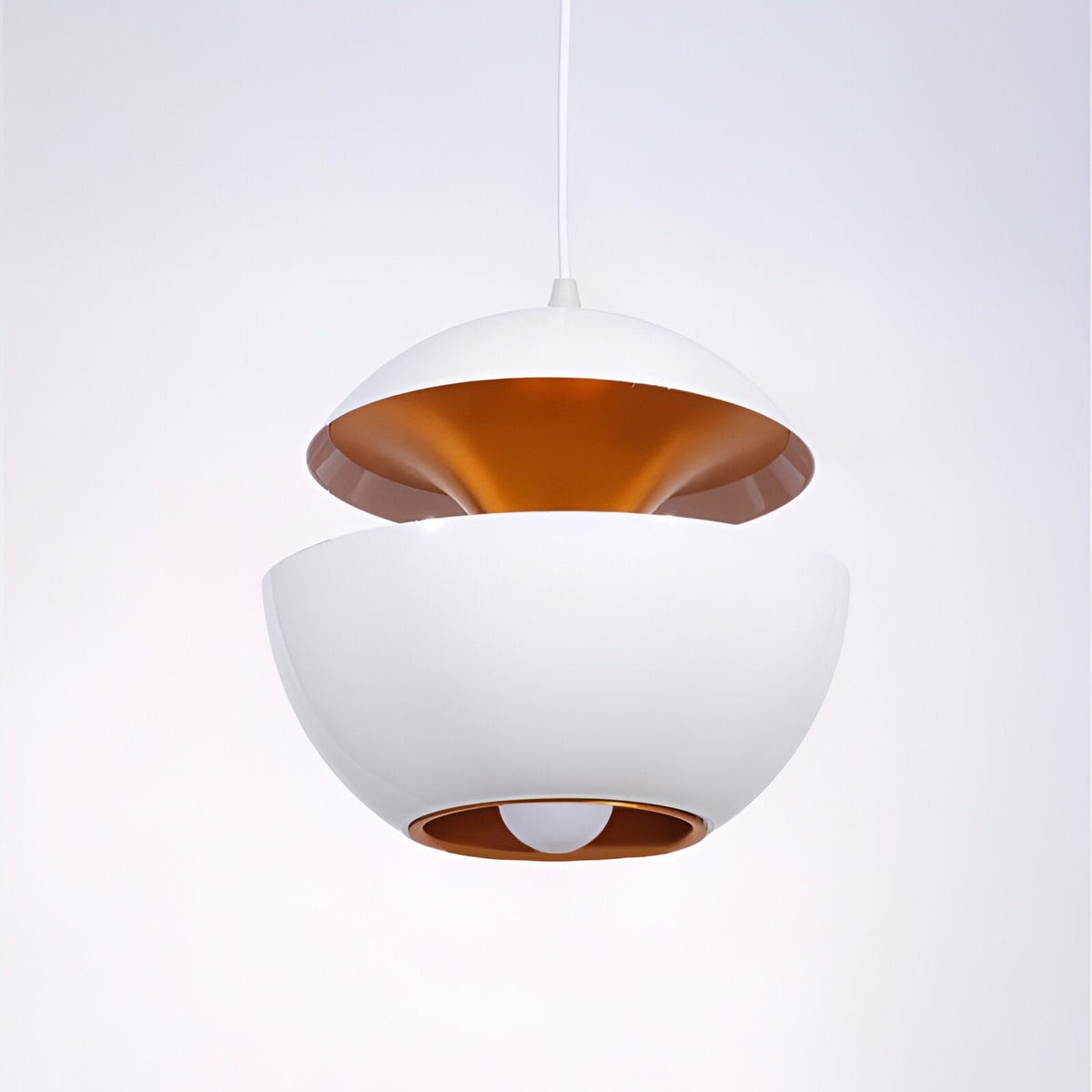 Lampa wisząca Apfel – artystyczna czarno-biała lampa wisząca E27 nad stół