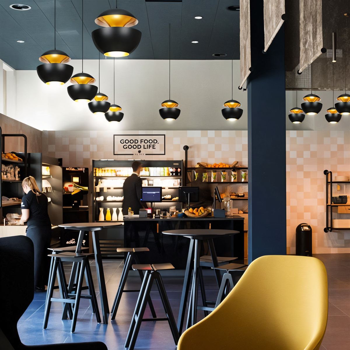 Lampa wisząca Apfel – artystyczna czarno-biała lampa wisząca E27 nad stół