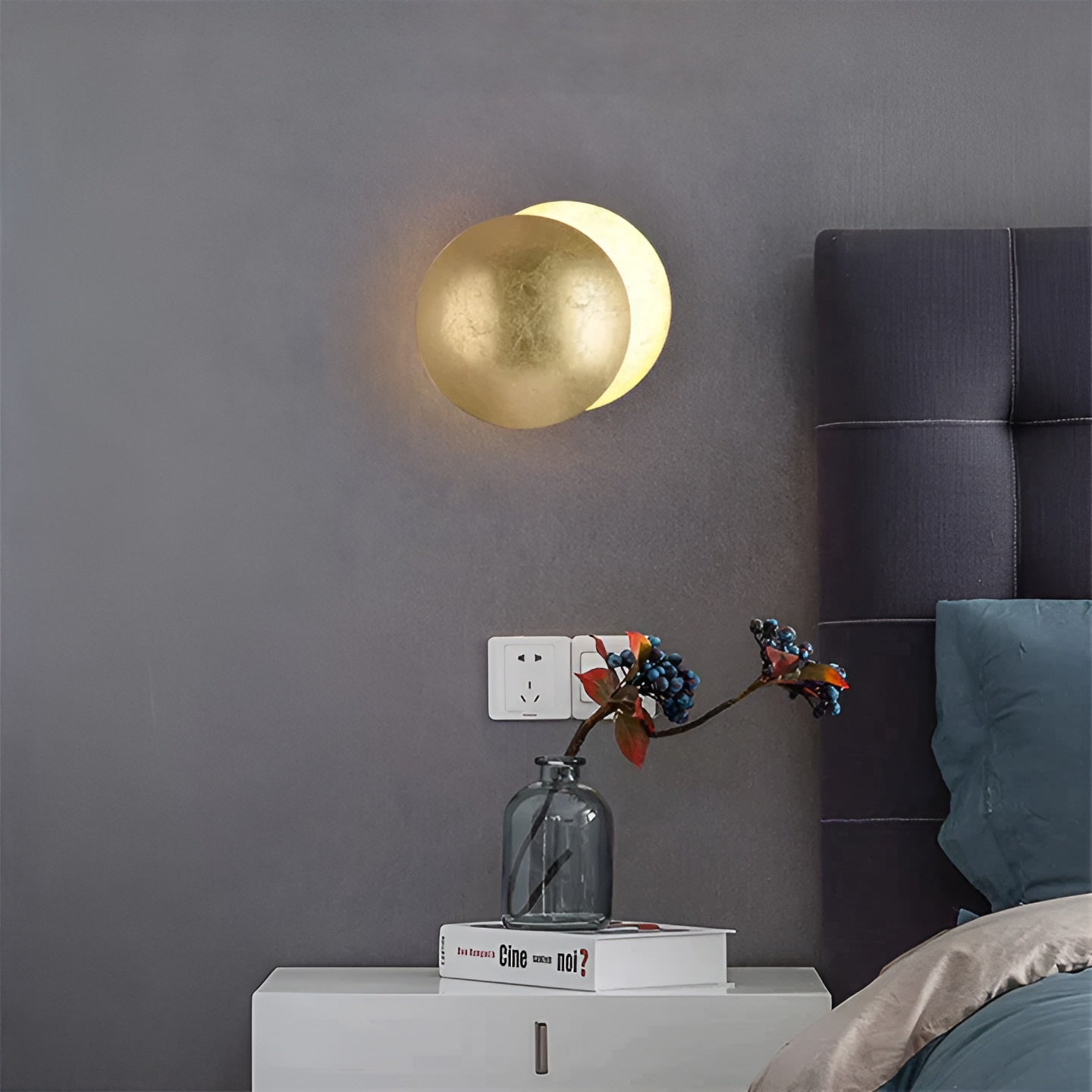 Lampa ścienna fazy księżyca
