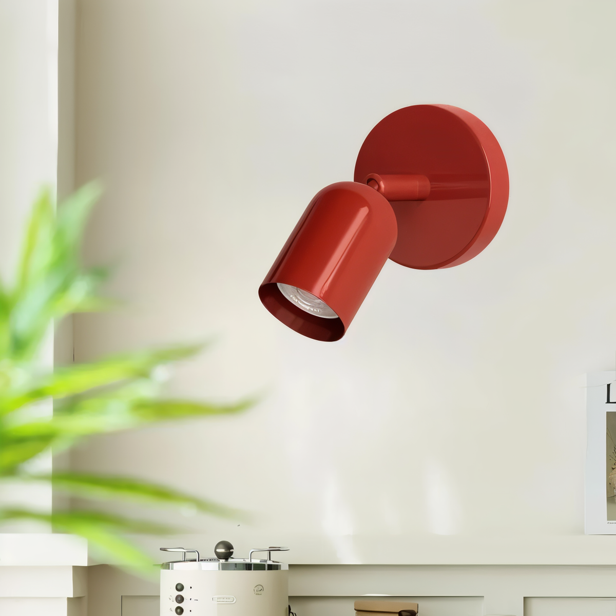 Kinkiet do przedpokoju półokrągły – metalowa lampa ścienna E27 w 4 pastelowych kolorach