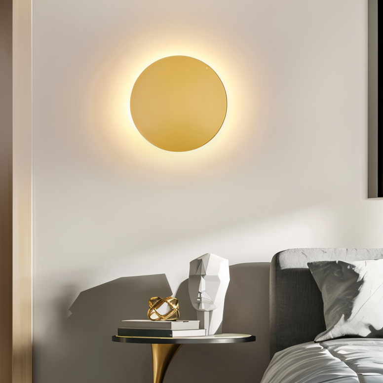 Kinkiet do salonu okrągły LED – metalowa lampa ścienna Ø 20 lub 25 cm w 3 kolorach