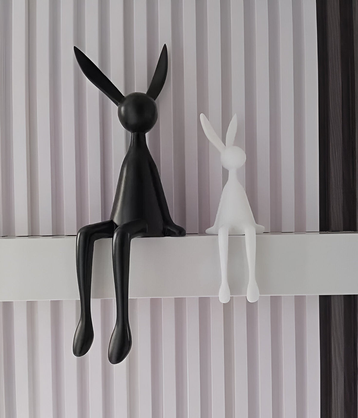 Figurka królika z żywicy 18 lub 50 cm – siedzący zając, dekoracja do salonu, 3 kolory