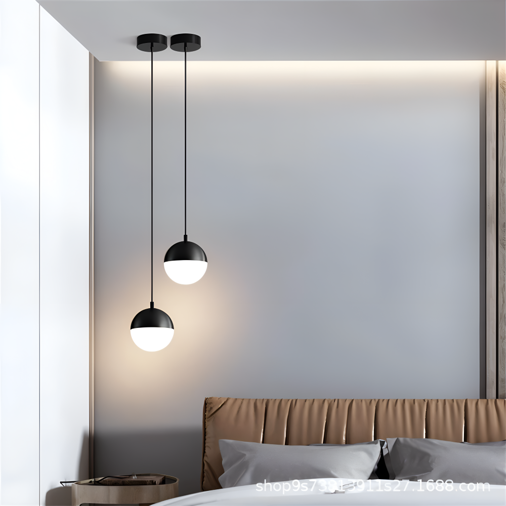 Lampa wisząca do sypialni ze szklaną kulą – oprawa G9 złota lub czarna, 12 do 20 cm