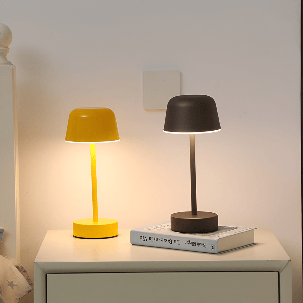 Retro Bezprzewodowa Lampa Stołowa LED - Kolorowy Metalowy Design do Salonów - 4