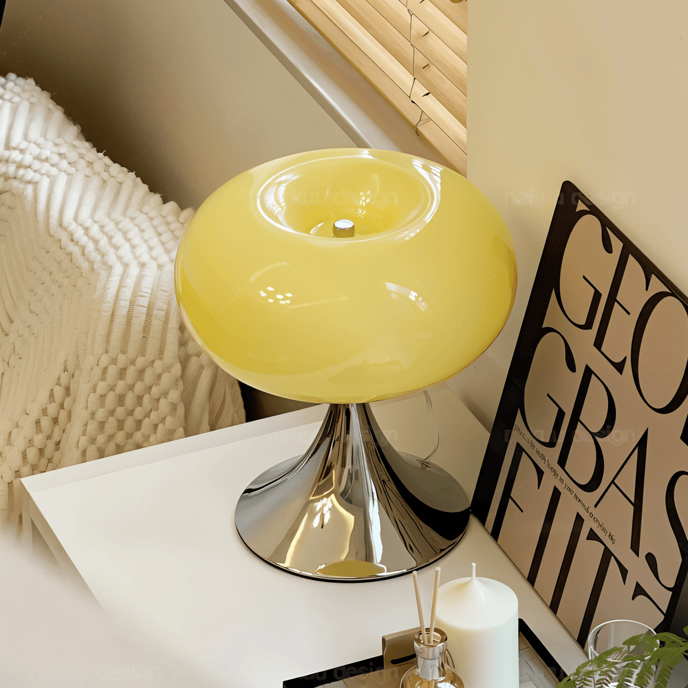 Lampa Apple – Lampa stołowa Curvy Macaron w szkle 5