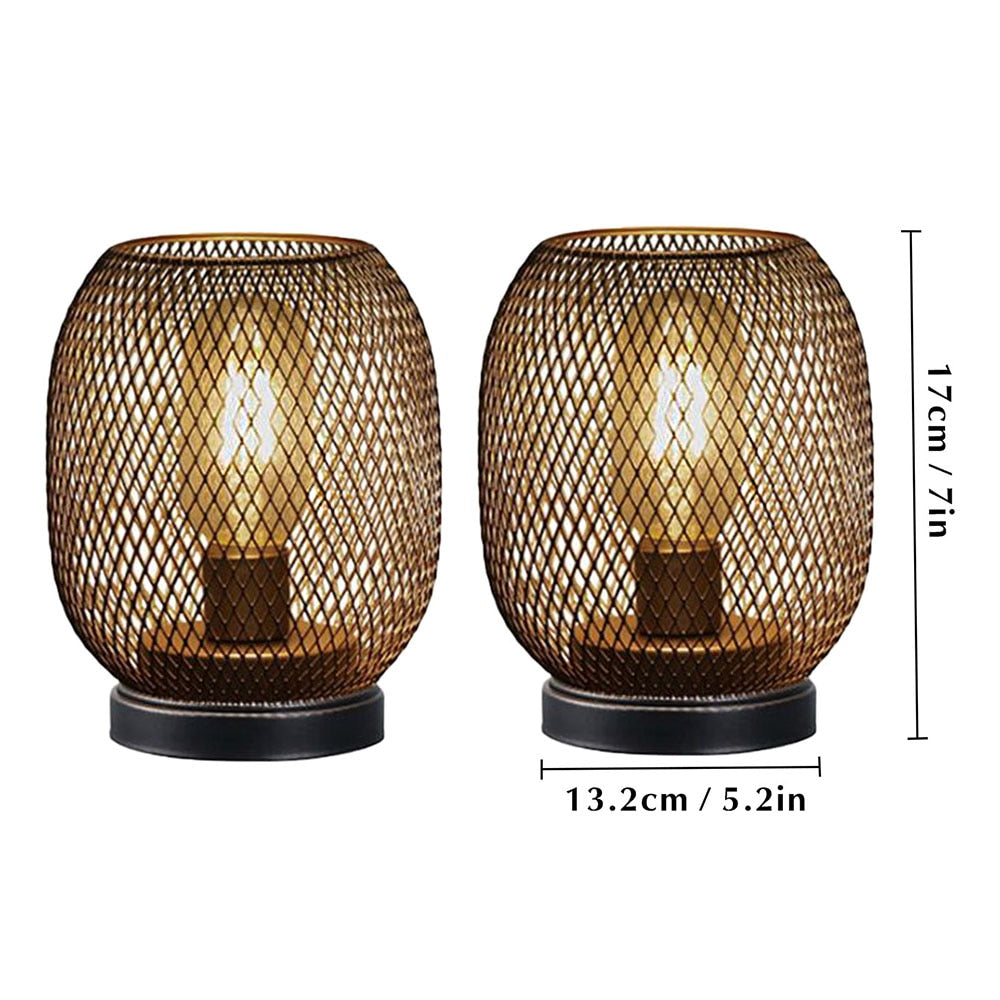 Lampa Stołowa Metalowa | Bezprzewodowa, Czarne Retro Lampy Stołowe do Salonu 0