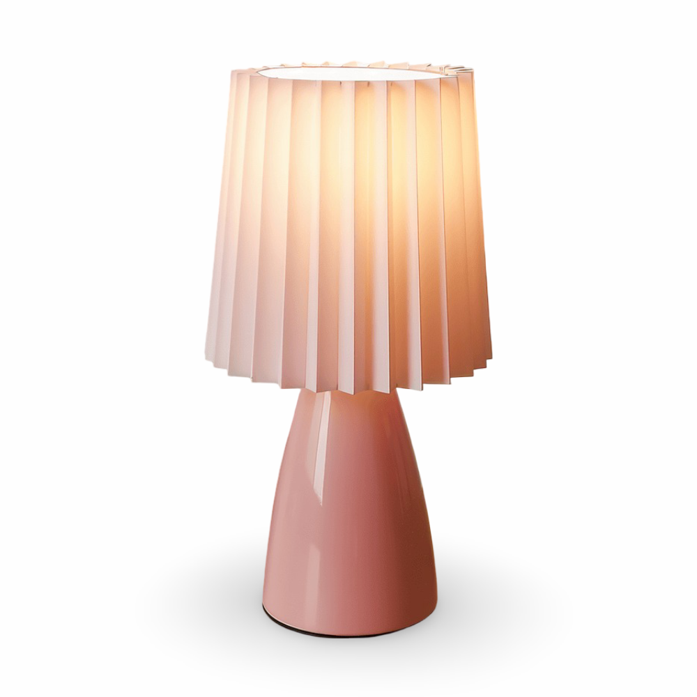 Lampa stołowa ConePleated - Lampa biurkowa LED ceramiczna Milkshake 10