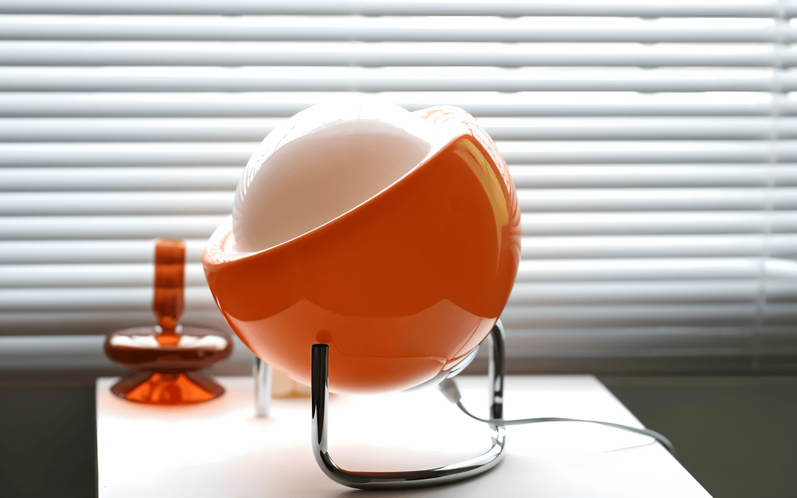 Lampa stołowa EyeArt – Lampa stołowa ze szkła pomarańczowego 5