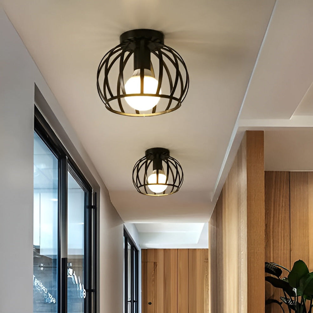 Lampa sufitowa AisleShine – geometryczna lampa z czarnego żelaza 2