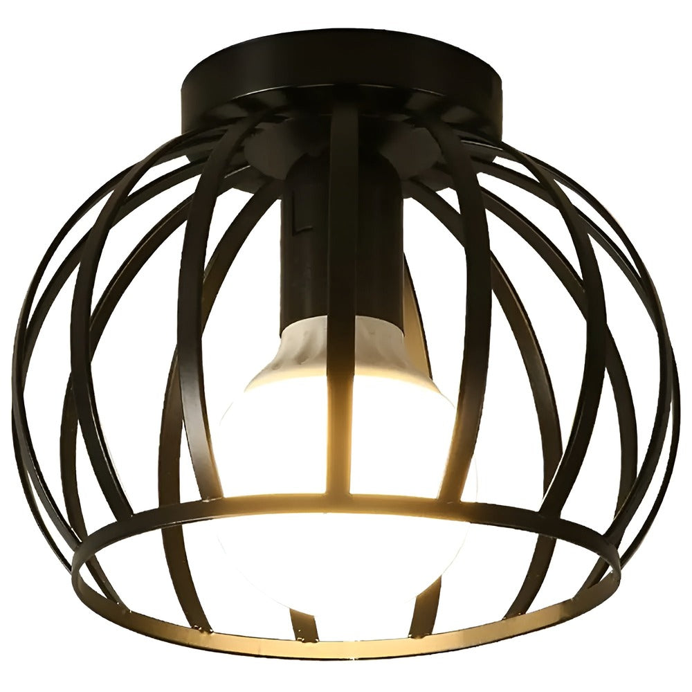 Lampa sufitowa AisleShine – geometryczna lampa z czarnego żelaza 3
