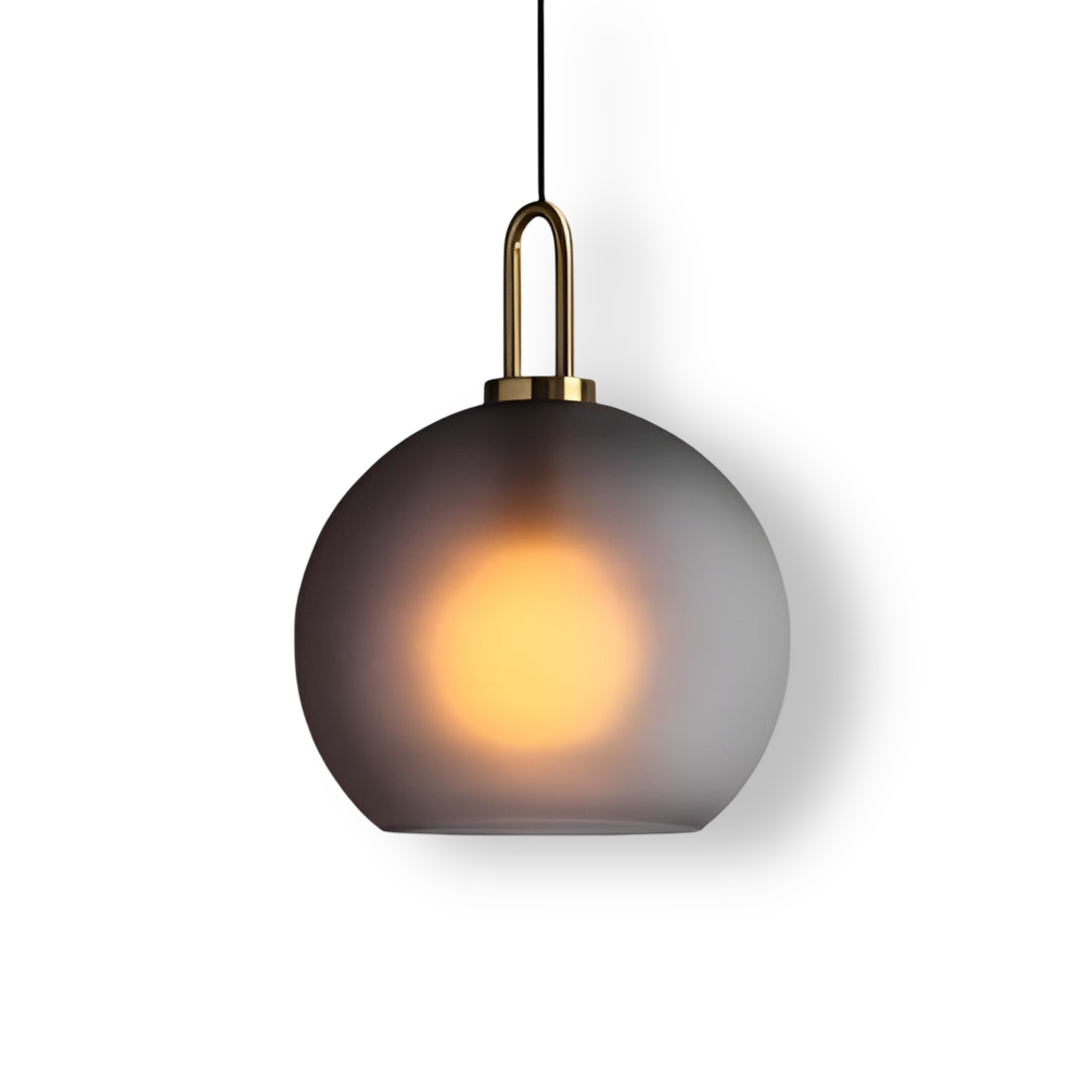 Lampa sufitowa GlassGleam – jednostronna lampa w kształcie kuli ze szkła w stylu vintage 10