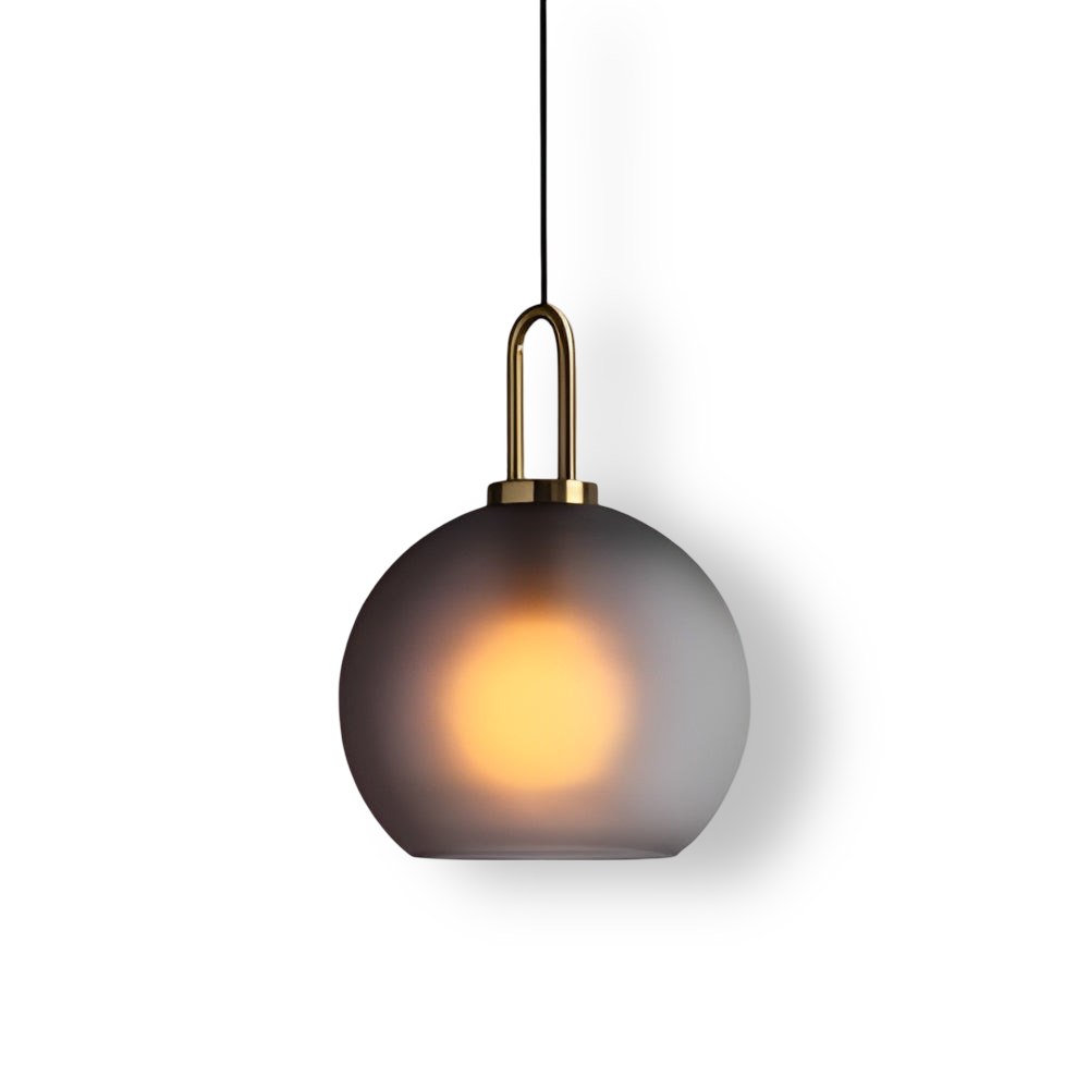 Lampa sufitowa GlassGleam – jednostronna lampa w kształcie kuli ze szkła w stylu vintage 13