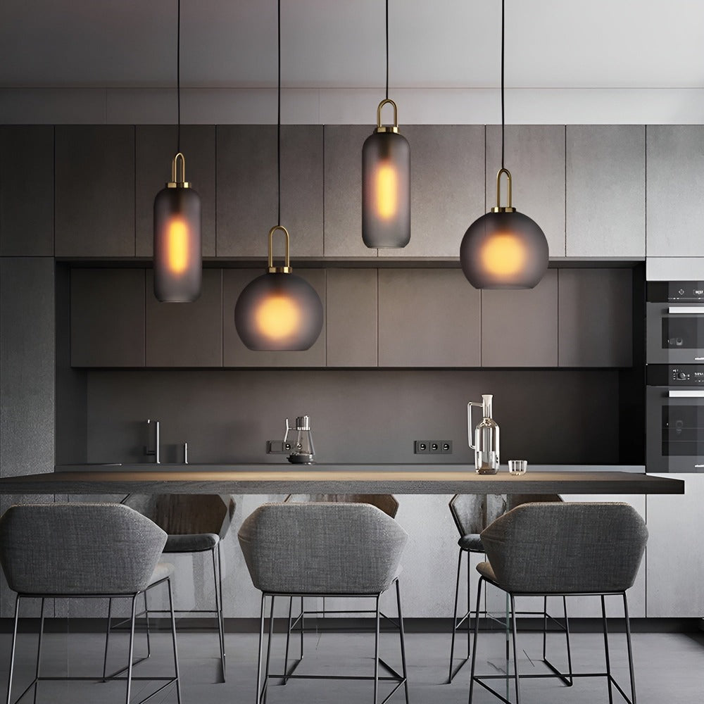 Lampa sufitowa GlassGleam – jednostronna lampa w kształcie kuli ze szkła w stylu vintage 2