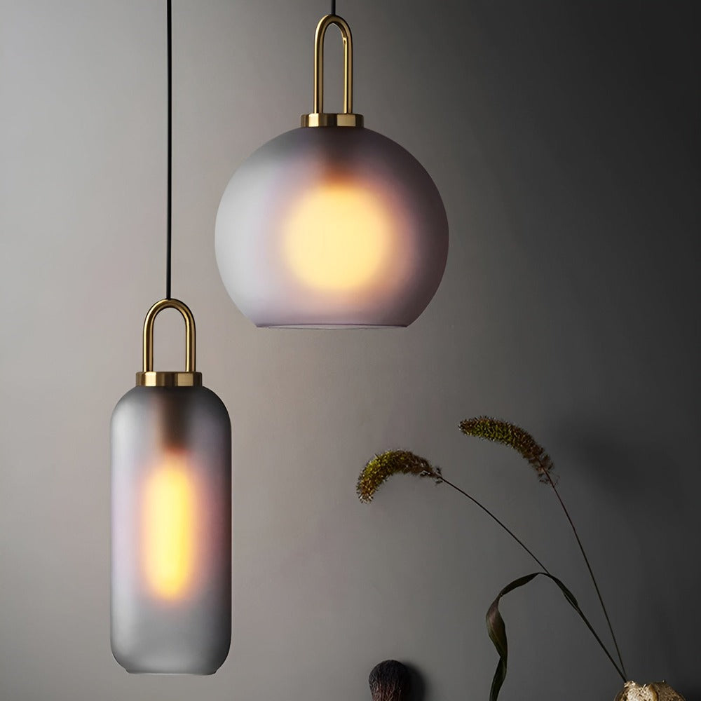 Lampa sufitowa GlassGleam – jednostronna lampa w kształcie kuli ze szkła w stylu vintage 6