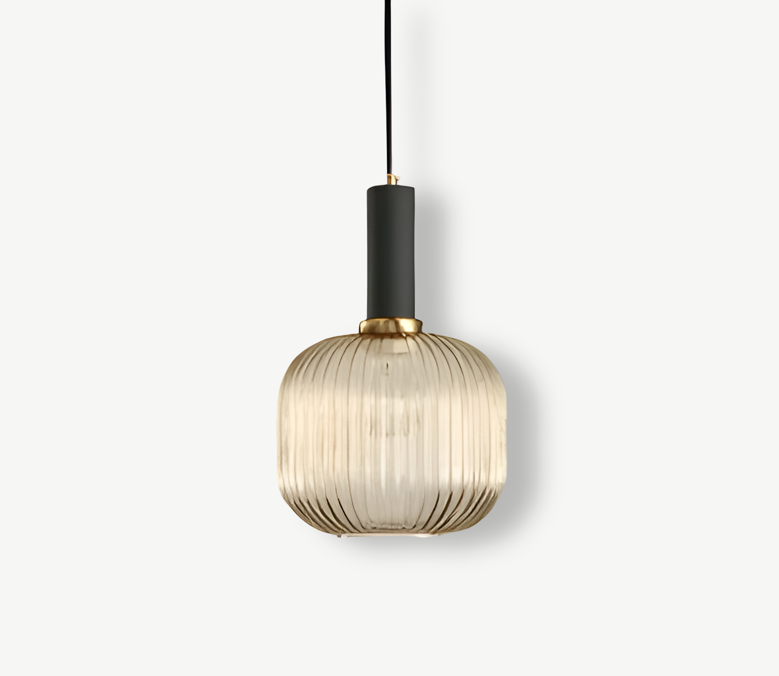Lampa sufitowa HuedRibbed – prążkowany żyrandol ze szkła vintage 15