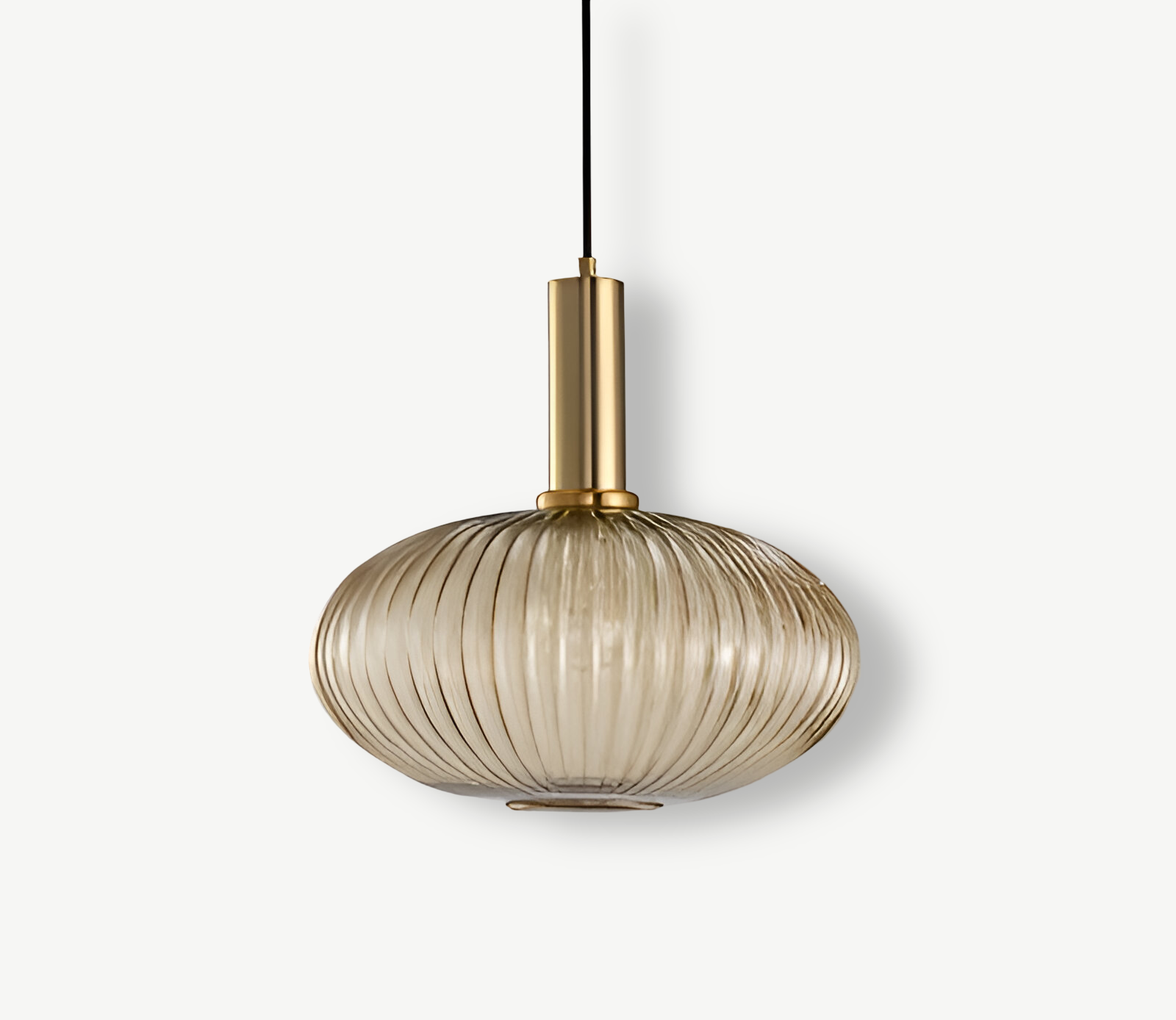 Lampa sufitowa HuedRibbed – prążkowany żyrandol ze szkła vintage 17