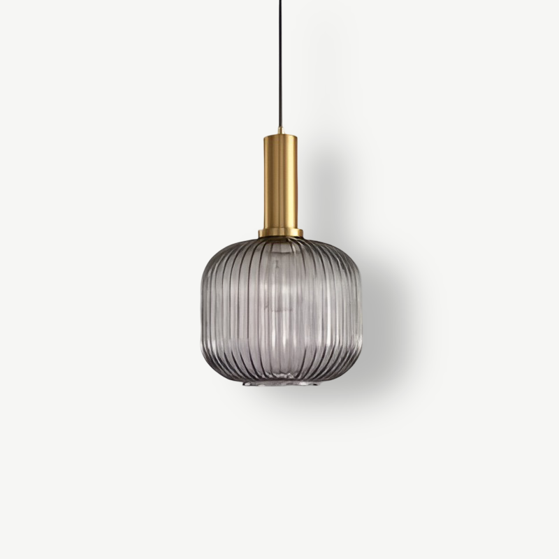 Lampa sufitowa HuedRibbed – prążkowany żyrandol ze szkła vintage 21