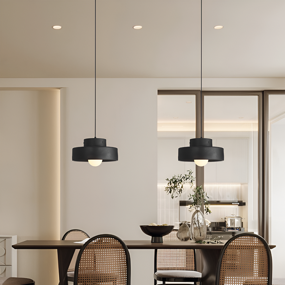 Lampa wisząca Wabi Sabi - Czerwona lampa wisząca z makaronikami - Okrągła lampa wisząca 1