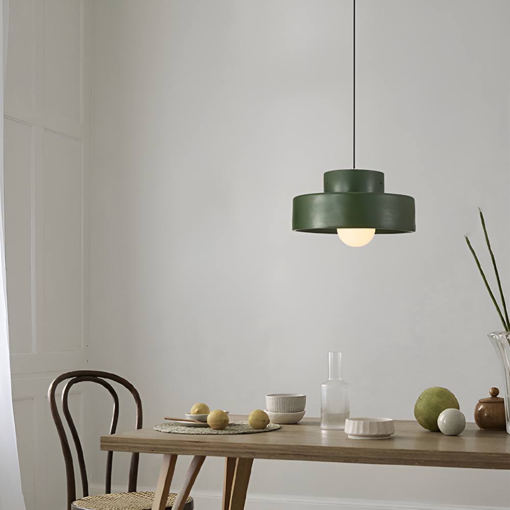 Lampa wisząca Wabi Sabi - Czerwona lampa wisząca z makaronikami - Okrągła lampa wisząca 8