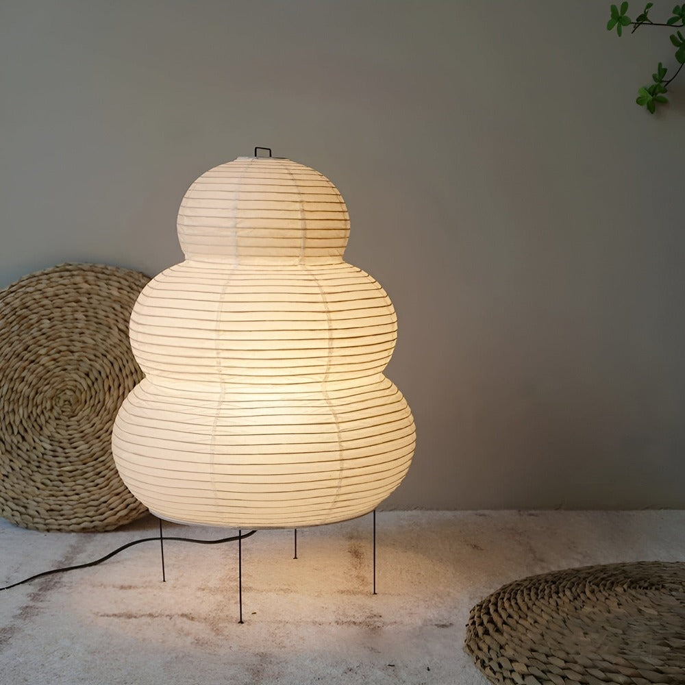 Minimalistyczna Lampa Podłogowa Zen Glow - Papier Ryżowy Biały dla Relaksu w Domu 0